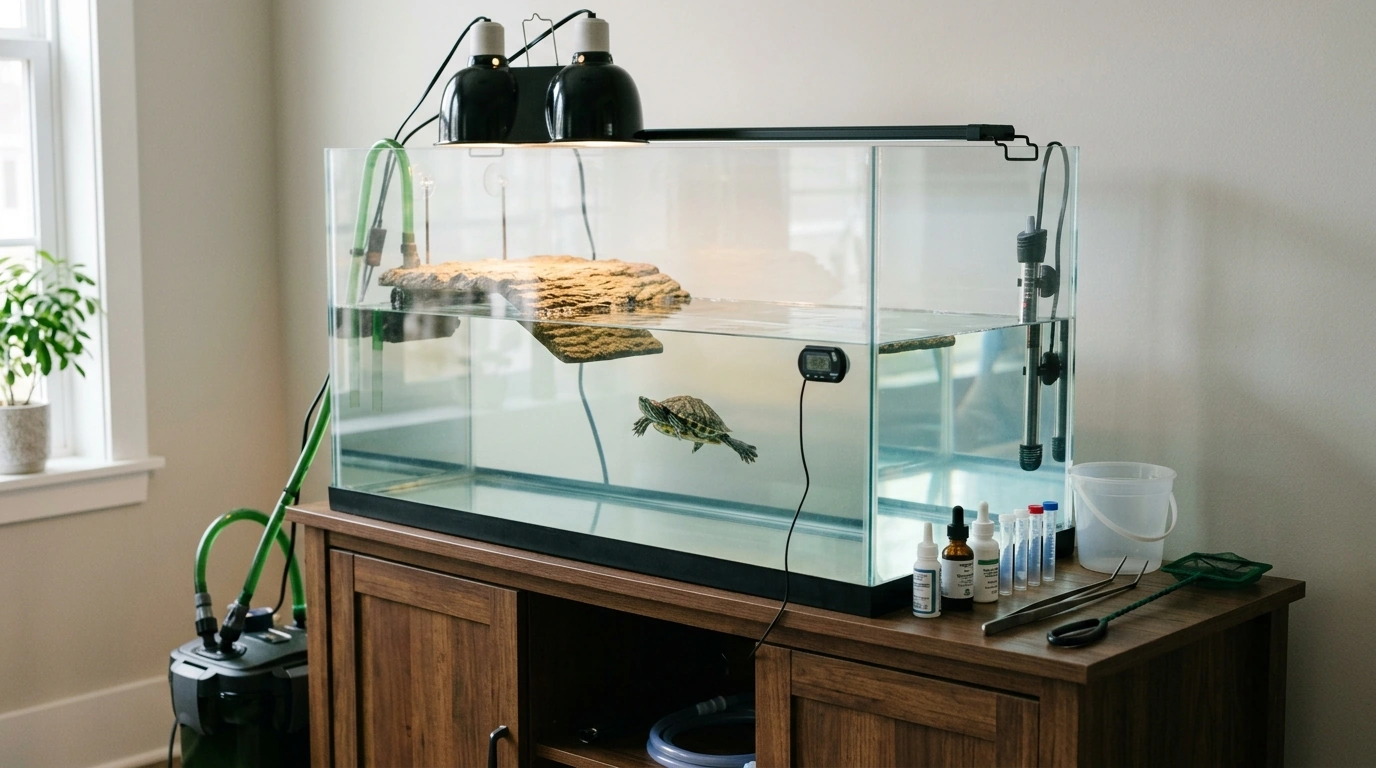 Turtle Tank Setup Checklist: UVB, Heat, Filter & Care